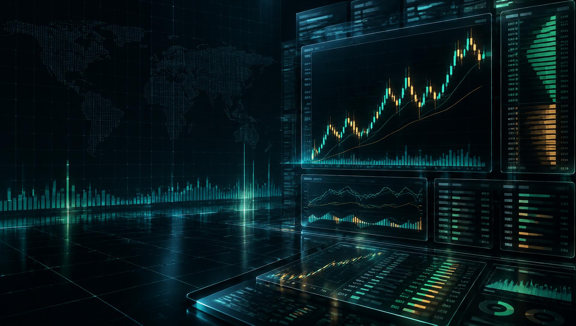 Layered market trading screens